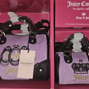 Juicy Couture Purple and Black Satchel Bag